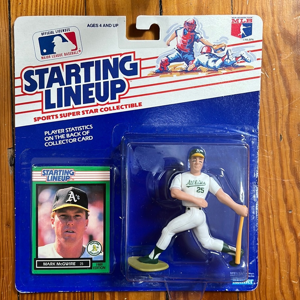 1989 Kenner Starting Lineup MLB Oakland Athletics Mark McGwire Figure